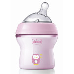 Бутылочка пластиковая Chicco Natural Feeling New 150 мл 0м+ pink (81311.10)
