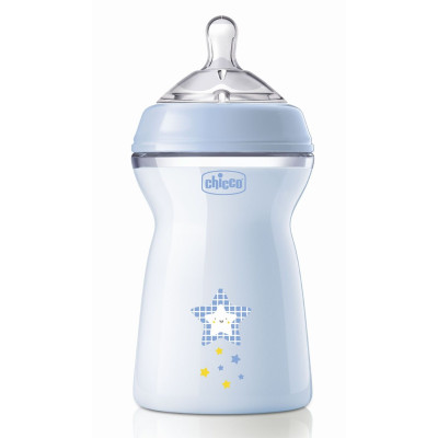Бутылочка пластик Chicco Natural Feeling 330 мл, blue (81335.20) Бутылочка пластик Chicco Natural Feeling 330 мл, blue (81335.20)