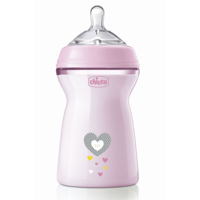 Бутылочка пластик Chicco Natural Feeling 330 мл, pink (81335.10) Бутылочка пластик Chicco Natural Feeling 330 мл, pink (81335.10)