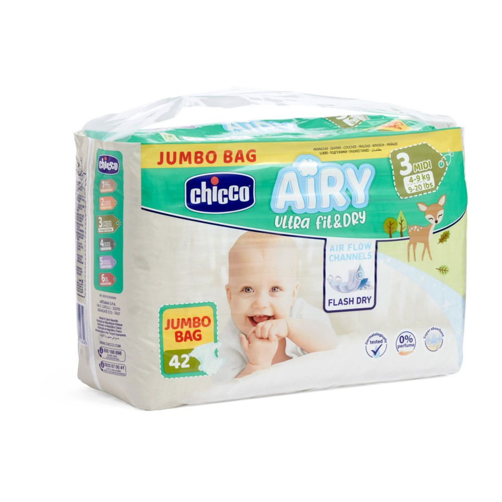 Підгузки Chicco Airy, 4-9 кг, 42 шт. (11235.00)