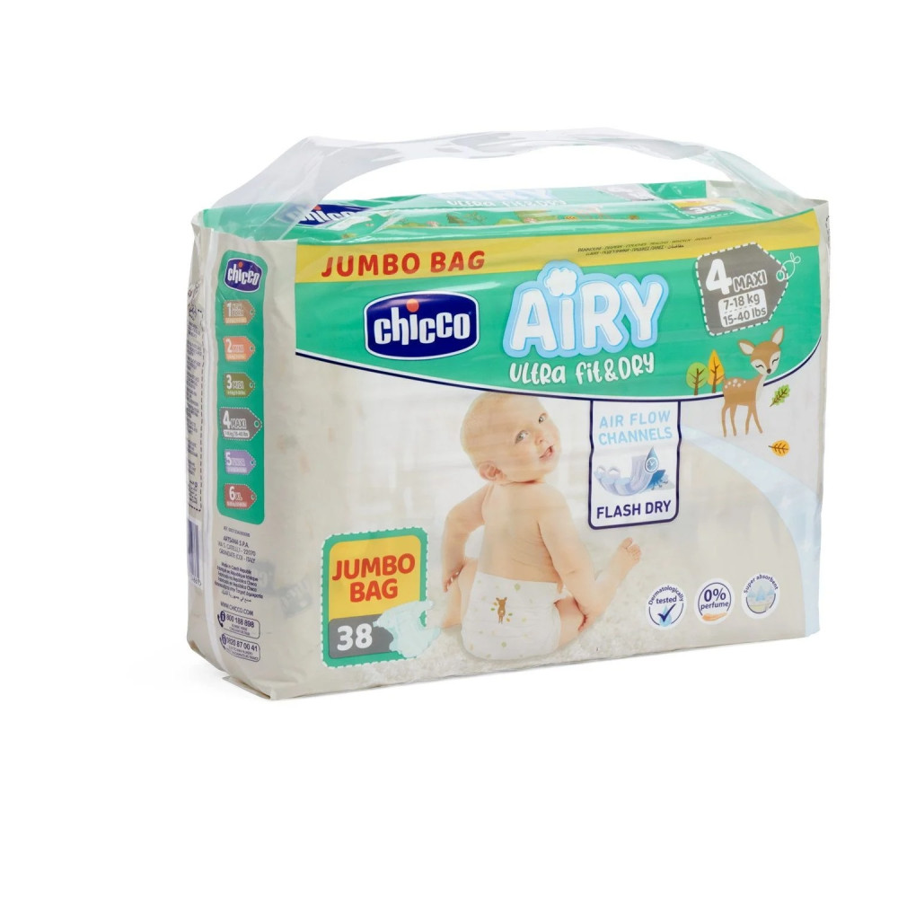 Подгузники Chicco Airy, 7-18 кг, 38 шт. (11236.00)