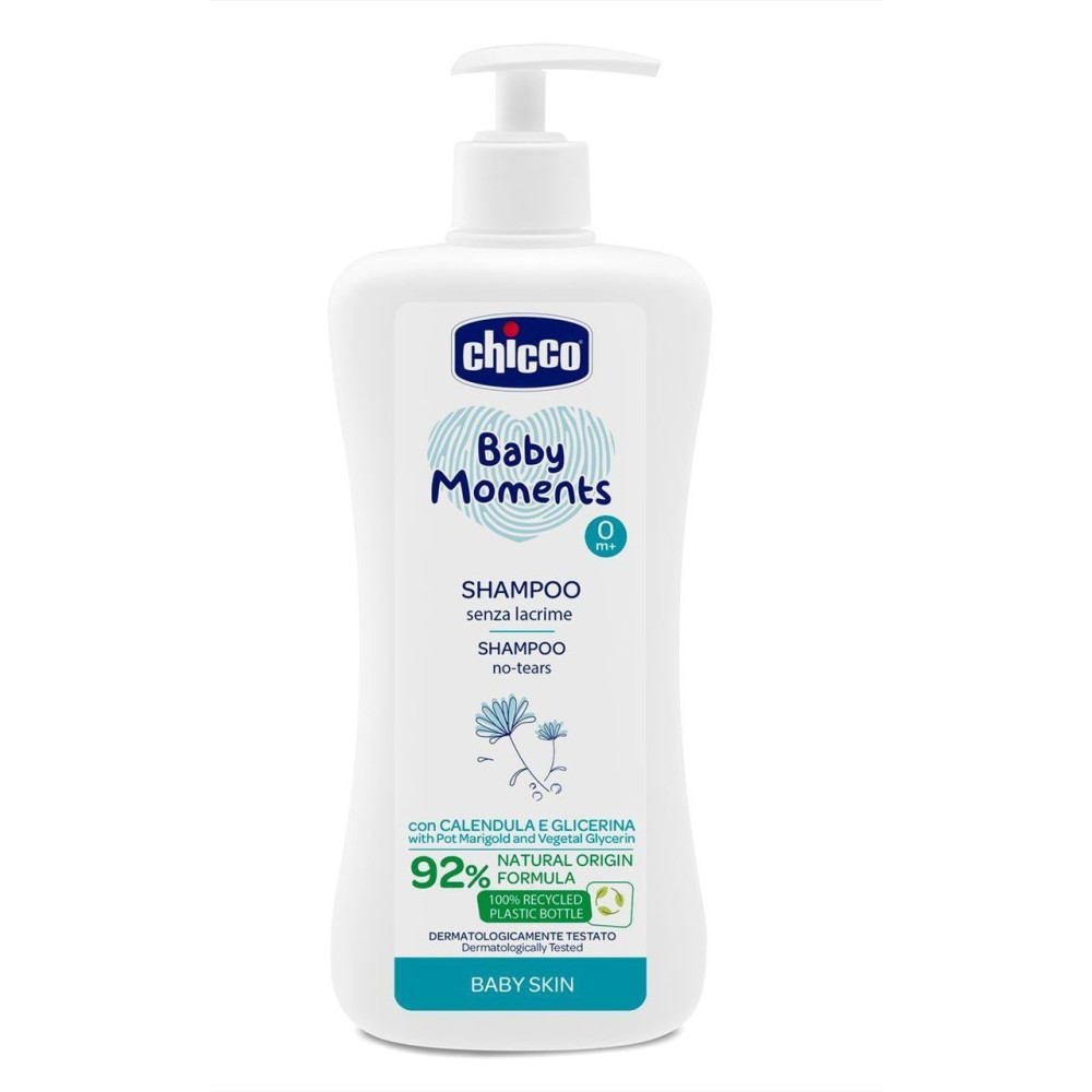 Детский шампунь Chicco Baby Moments Без слез с экстрактом календулы 500 мл (10585.00)