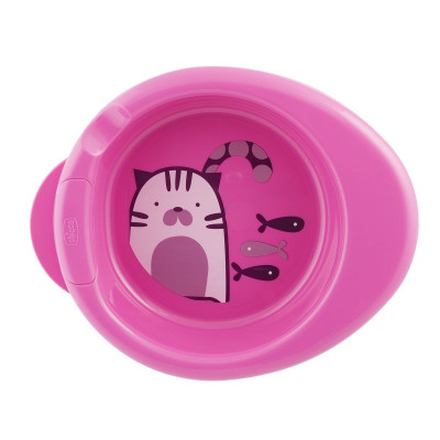 Термоустойчивая тарелка Chicco Warmy Plate розовая (16000.10)