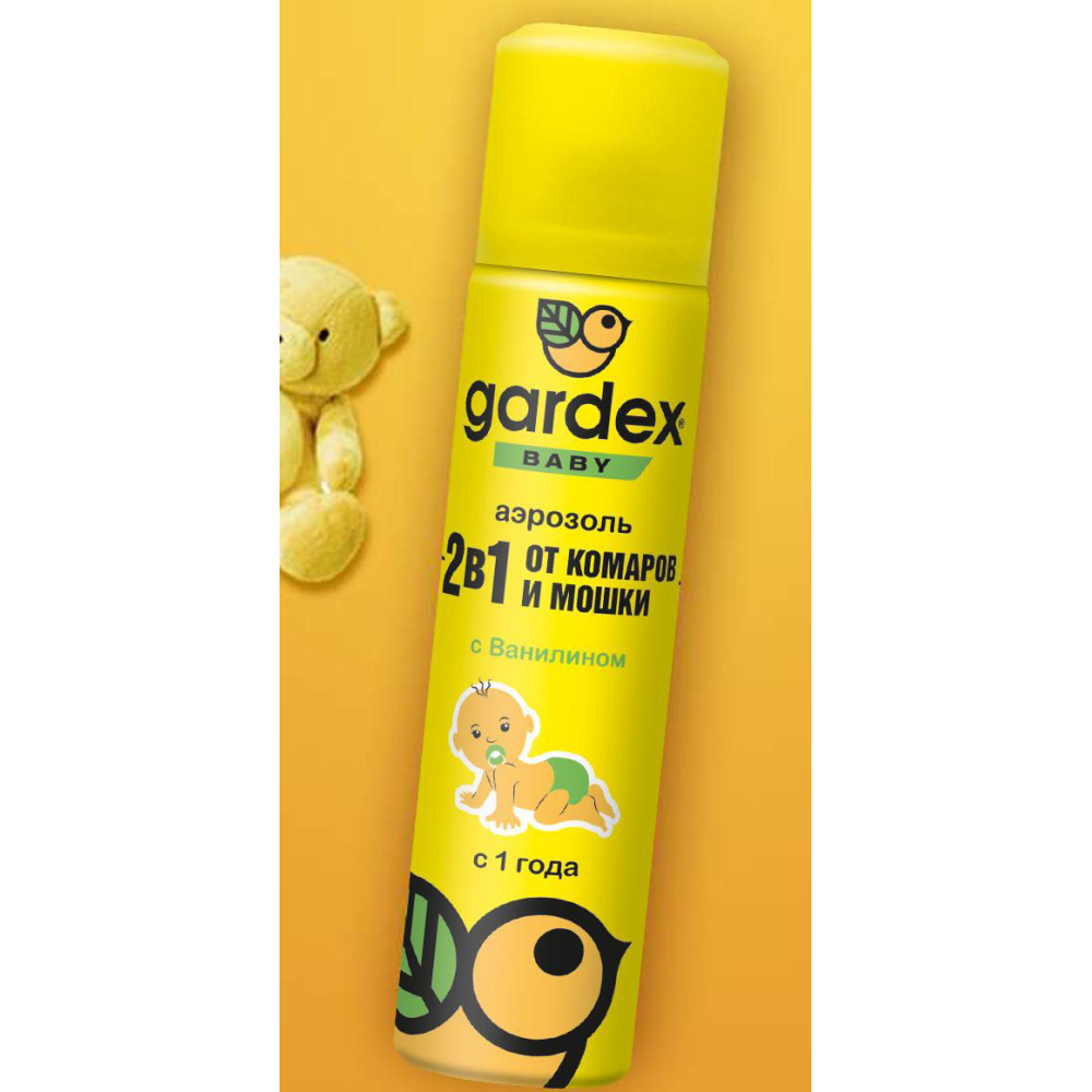 Аерозоль від комарів та мошок Gardex Baby 80 мл для дітей з 1-го року (80017) Аерозоль від комарів та мошок Gardex Baby 80 мл для дітей з 1-го року (80017)