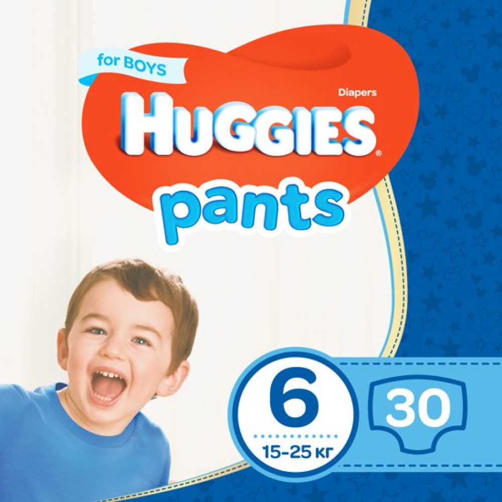 Підгузки-трусики для хлопчиків Huggies Pant (6) 30 шт (64302)