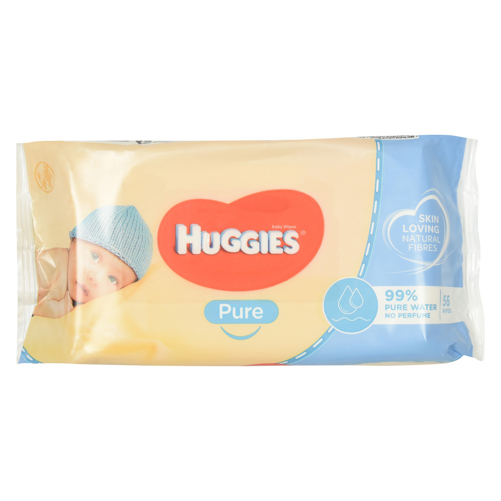 Дитячі вологі серветки Huggies Pure 56 шт (50091)