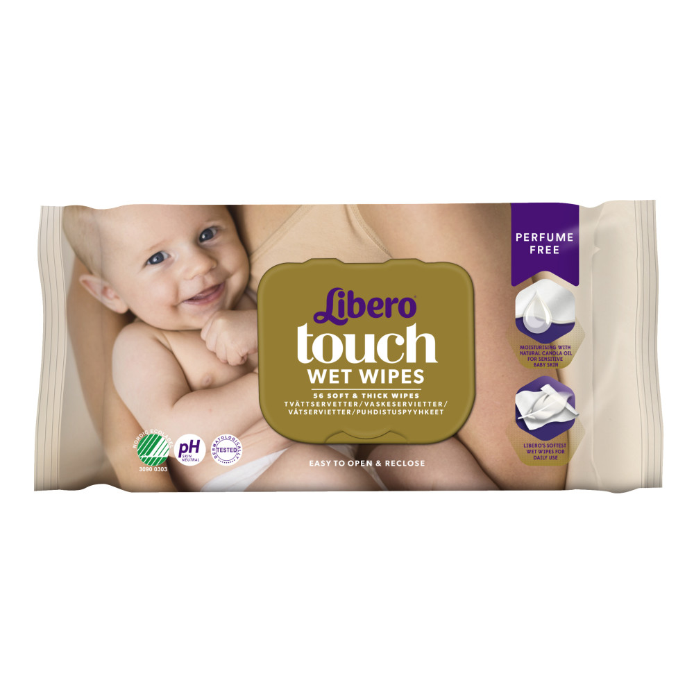 Детские влажные салфетки Libero Touch Wet Wipes, 56 шт (8087-00)