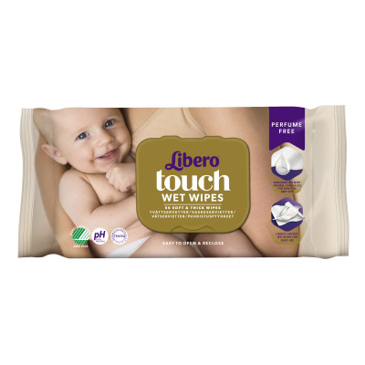 Дитячі вологі серветки Libero Touch Wet Wipes, 56 шт (8087-00)