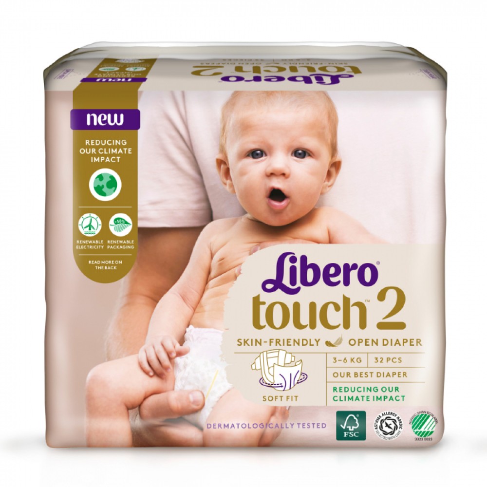 Подгузники Libero Touch (2), 3-6 кг, 32 шт