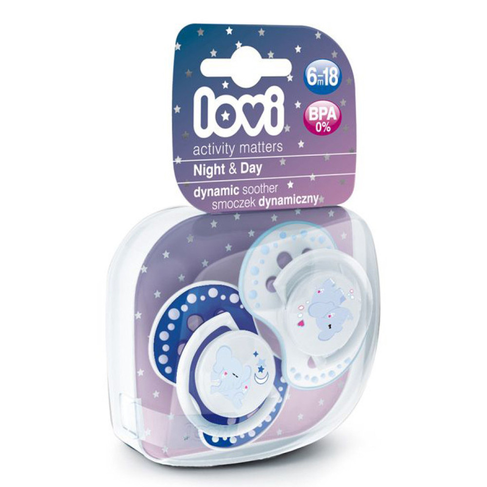 Пустышка силиконовая динамичная Lovi, 2 шт (22 /811boy L) 