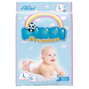 Подгузники Mimzi Premium Slim Diaper size L 72