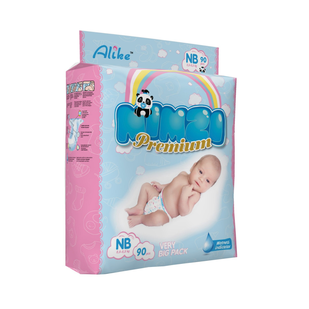 Подгузники Mimzi Premium Slim Diaper size NB 90 Подгузники Mimzi Premium Slim Diaper size NB 90