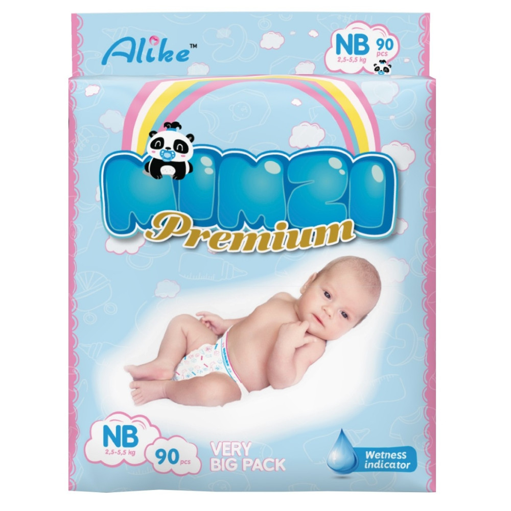 Подгузники Mimzi Premium Slim Diaper size NB 90