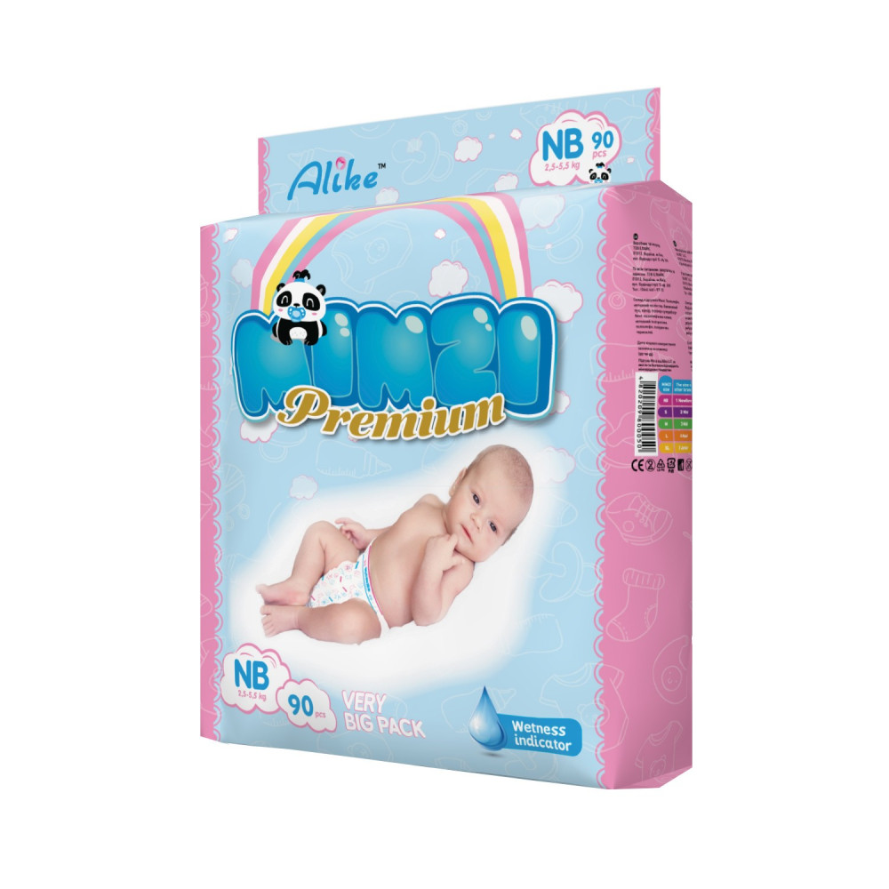 Подгузники Mimzi Premium Slim Diaper size NB 90 Подгузники Mimzi Premium Slim Diaper size NB 90