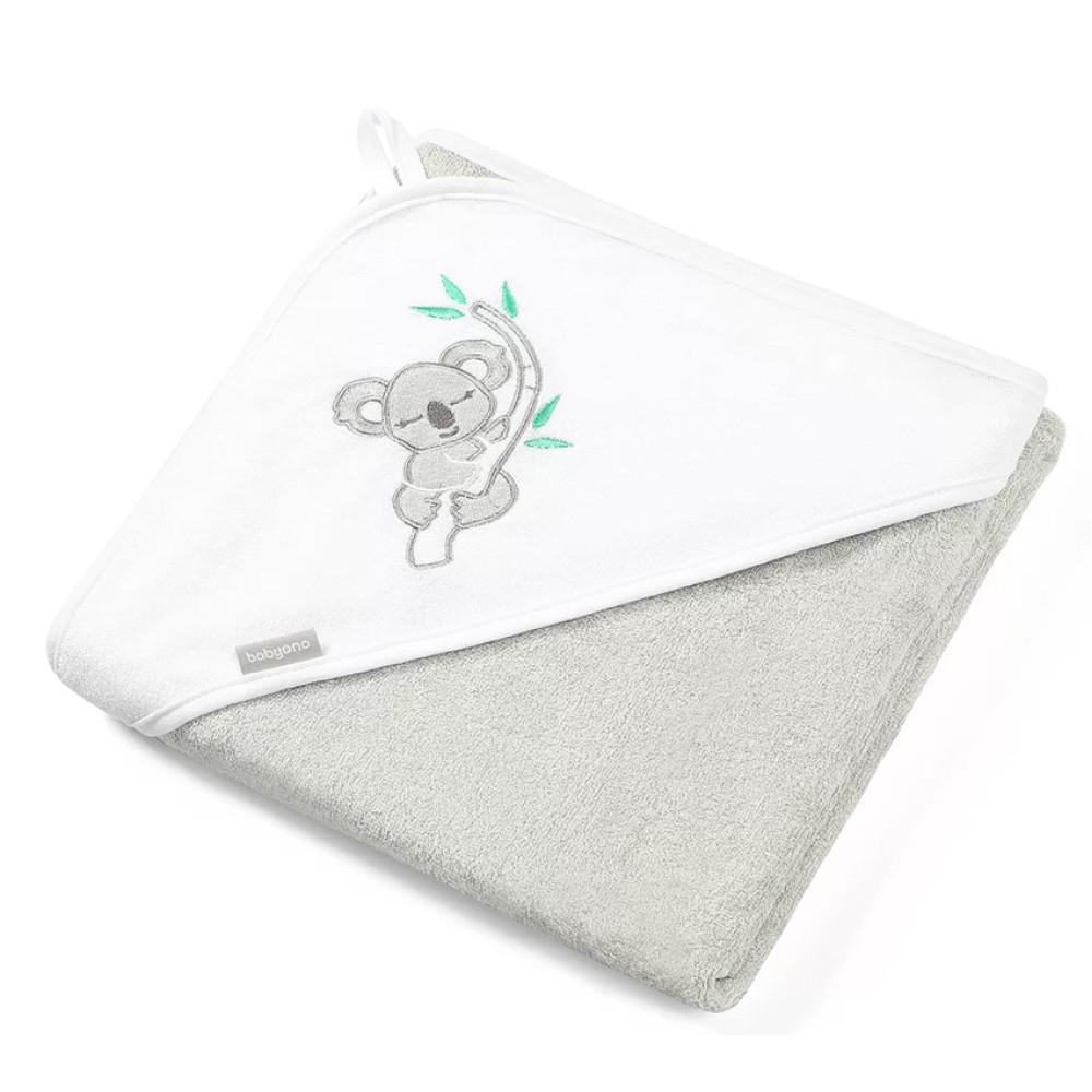Бамбуковий рушник з капюшоном BabyOno Коала сірий (343/03)
