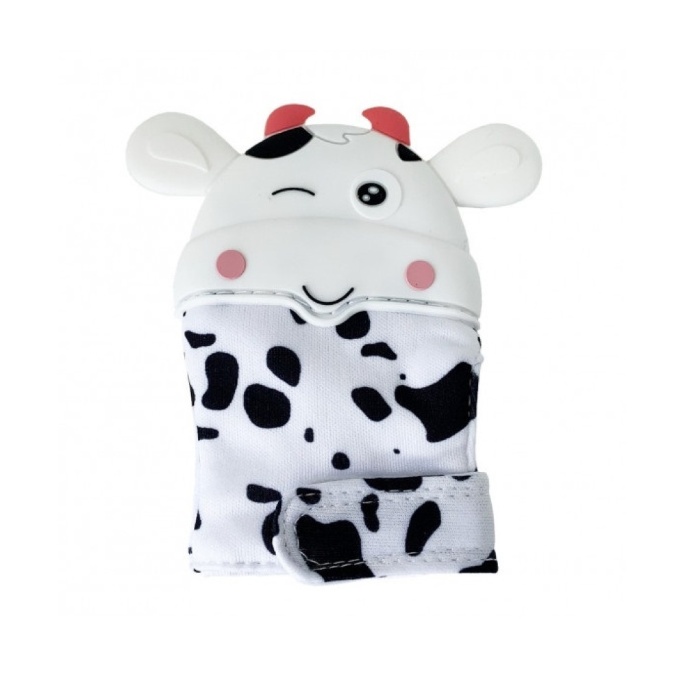 Прорізувач-рукавичка Корівка білий (0405)