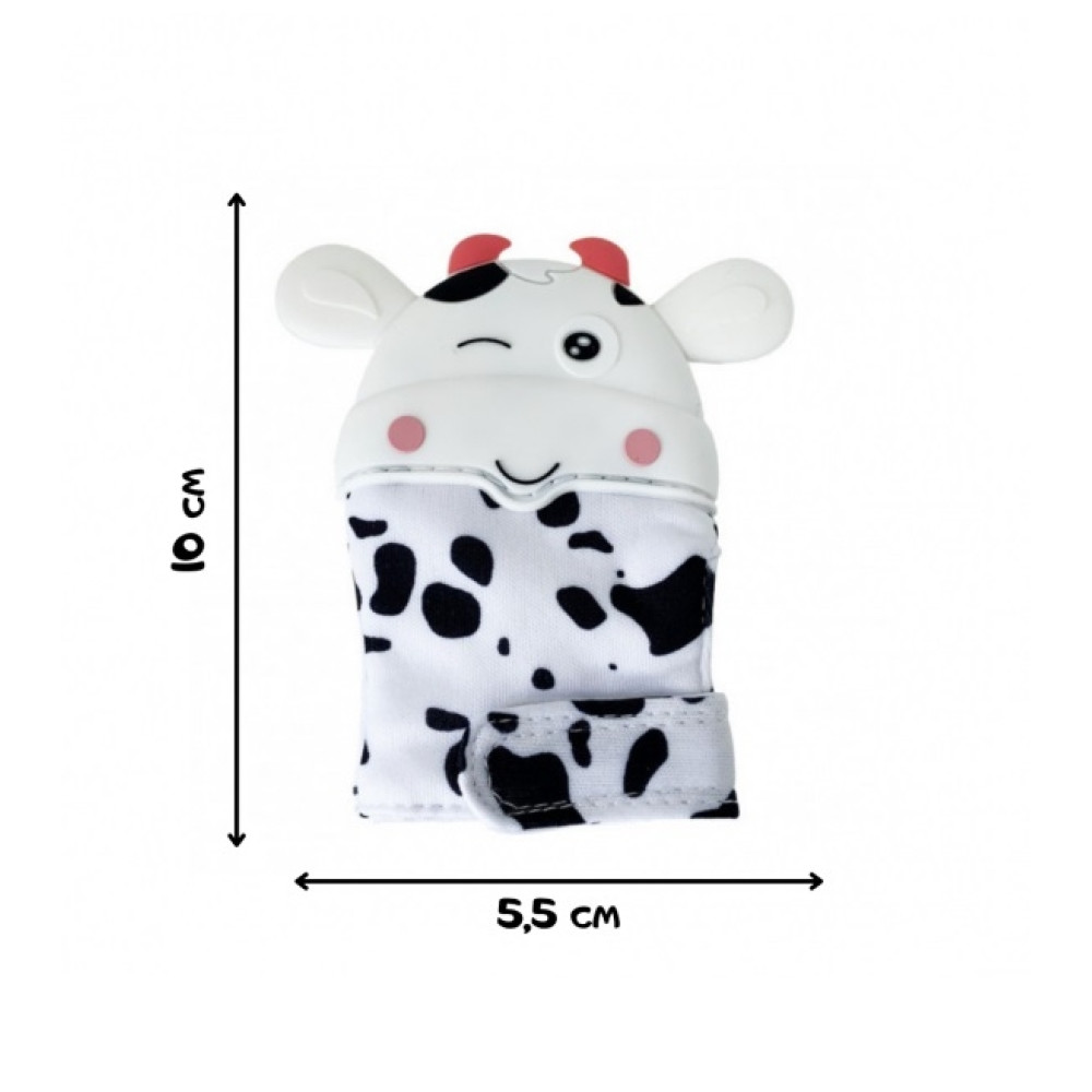 Прорізувач-рукавичка Корівка білий (0405)