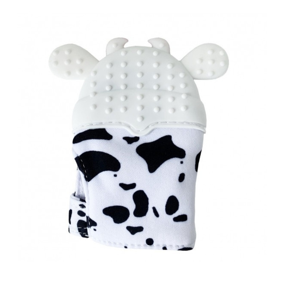 Прорізувач-рукавичка Корівка білий (0405)