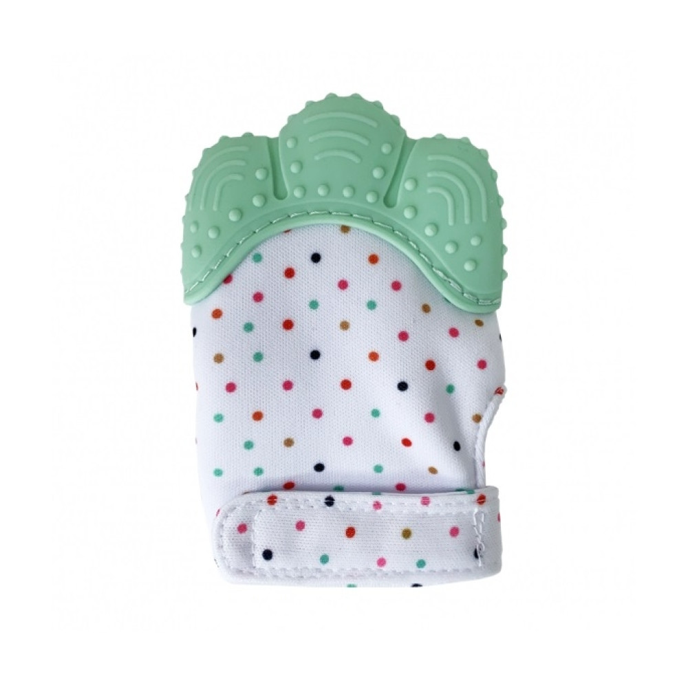 Прорізувач-рукавичка Лапка м'ятний (0412)