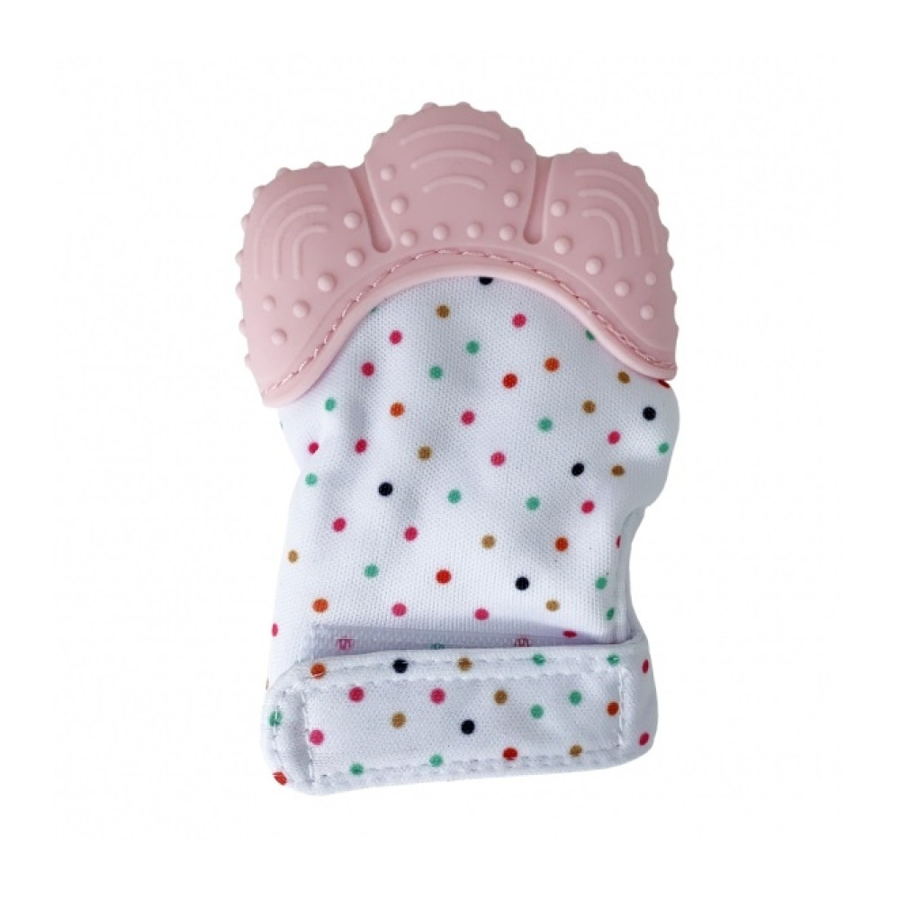 Прорізувач-рукавичка Лапка рожевий (0412)