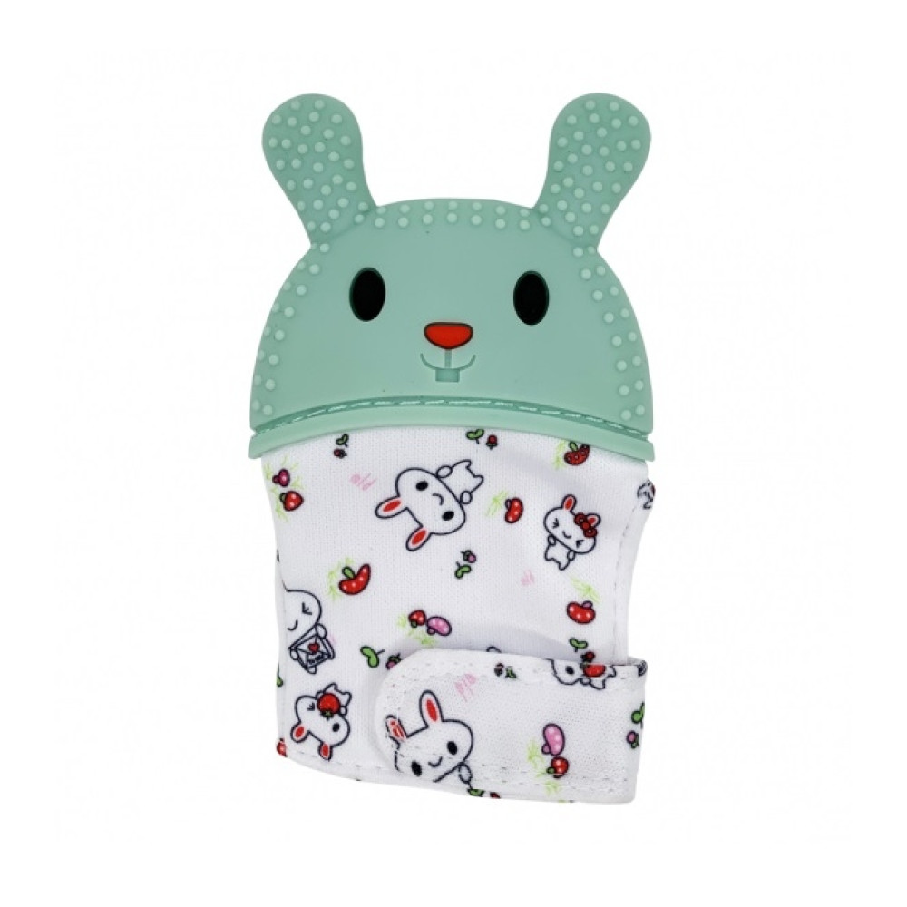 Прорізувач-рукавичка Зайчик зелений (0404)