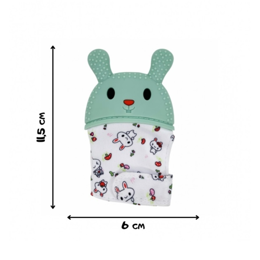Прорізувач-рукавичка Зайчик зелений (0404)
