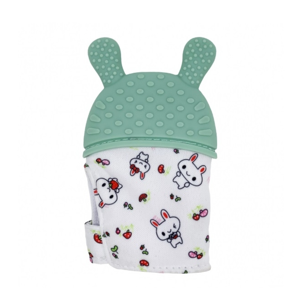 Прорізувач-рукавичка Зайчик зелений (0404)