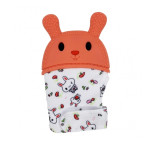 Прорізувач-рукавичка Зайчик помаранчевий (0404)