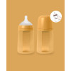 Пляшечка силіконова Suavinex Colour Essence, фізіологічна соска, середній потік, 240 мл, mustard (308069)
