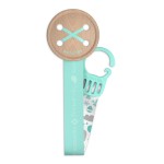 Клипса для пустышки Suavinex Memories Истории Малышей с атласной лентой Мятная (307233)