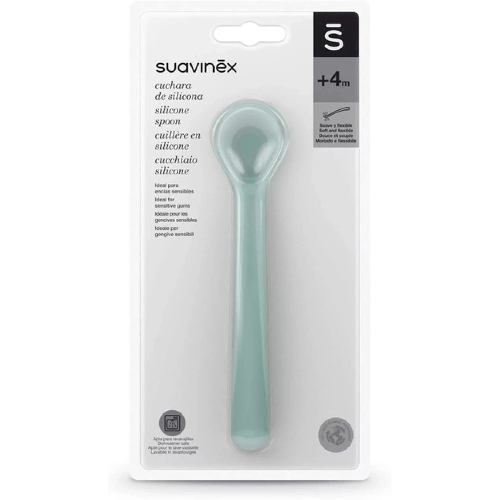 Ложка силиконовая Suavinex Hygge Уютные истории, зеленый (401180)