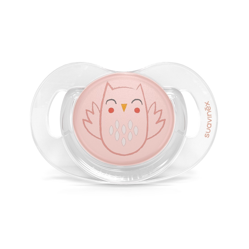 Пустушка фізіологічна силіконова Suavinex Bonhomia 0-6 міс, pink (307807)