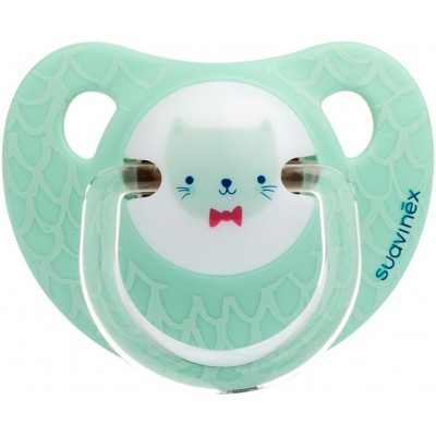 Пустушка Suavinex анатомічна 0-6 міс In the sea Морські історії зелений котик (303850)