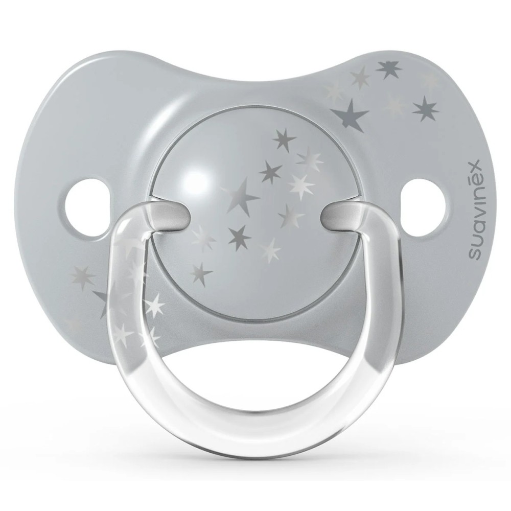 Пустышка физиологическая Suavinex Spread joy Волшебные истории 6-18 месяцев серебряная корона 2 шт (307333)