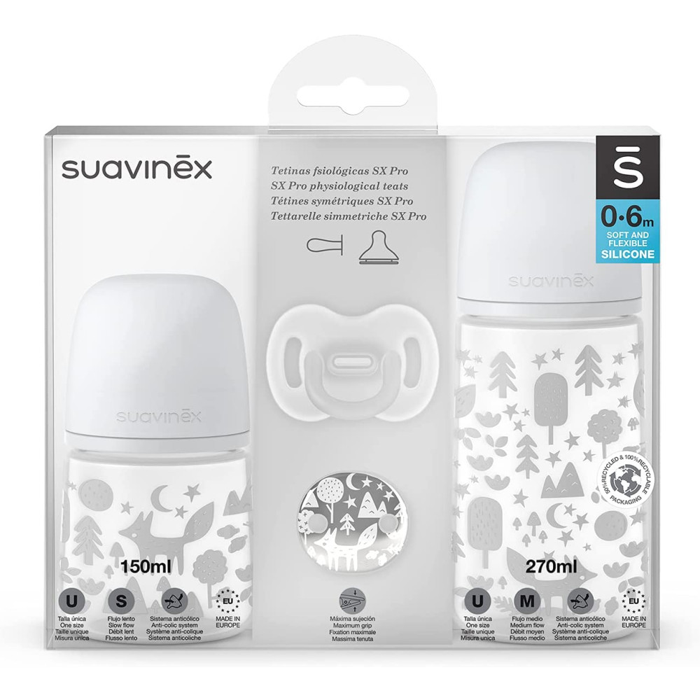 Набор для кормления Suavinex Fox - Истории лисы серый (307544)
