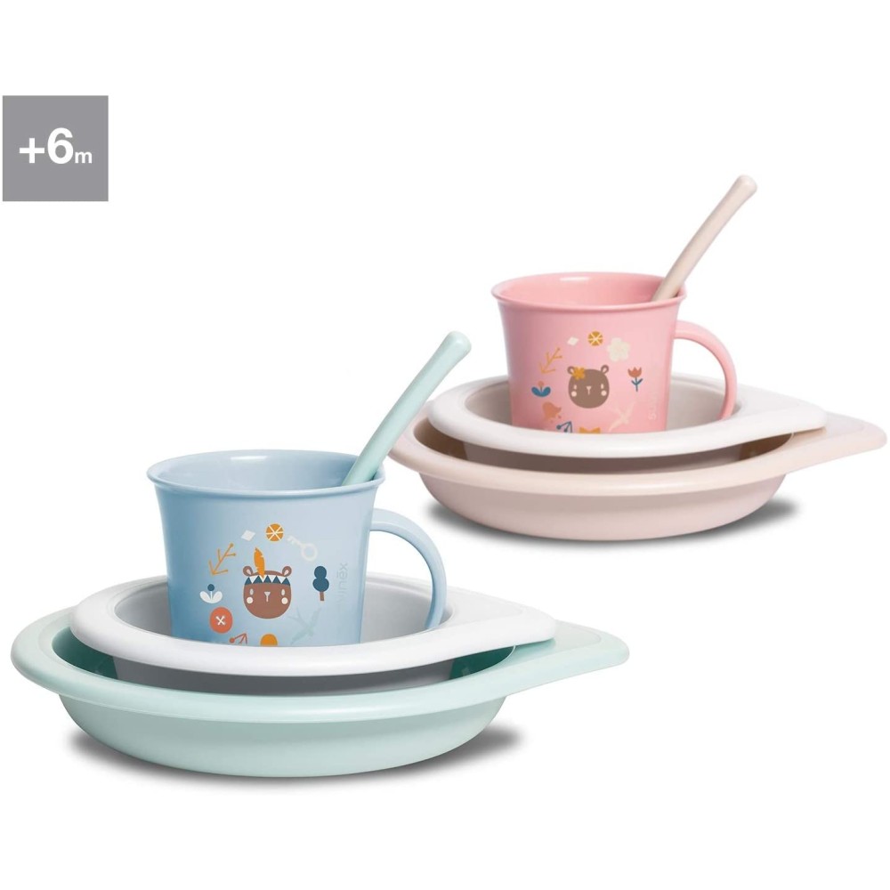 Набір посуду для годування Suavinex Into The Forest Лісові історії рожевий (306792)