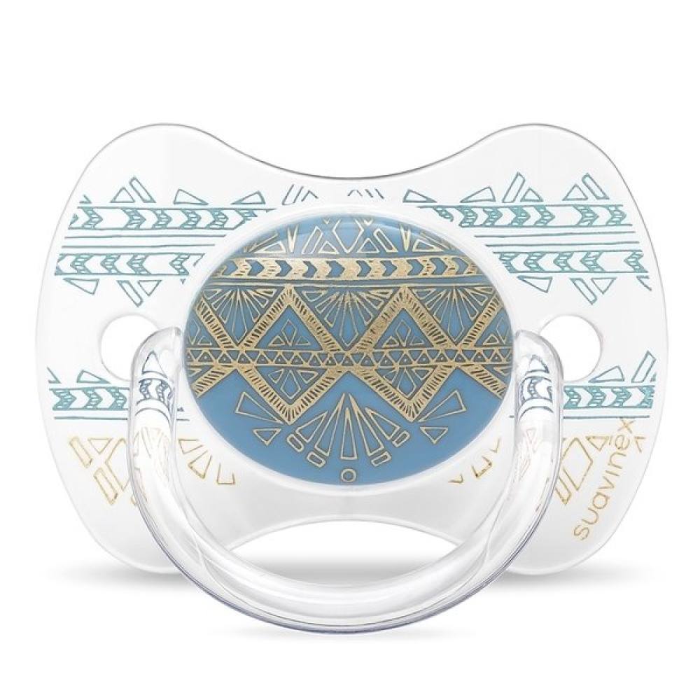 Пустушка Suavinex Couture фізіологічна 4-18 міс блакитна (304219)