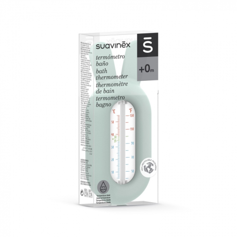 Термометр для воды Suavinex Hygge "Уютные истории" зеленый (400695/5)