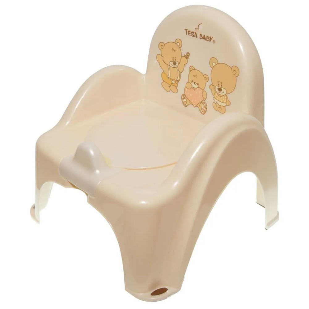 Горщик-стульчик Tega Baby Ведмедики бежевий (MS-012-119)