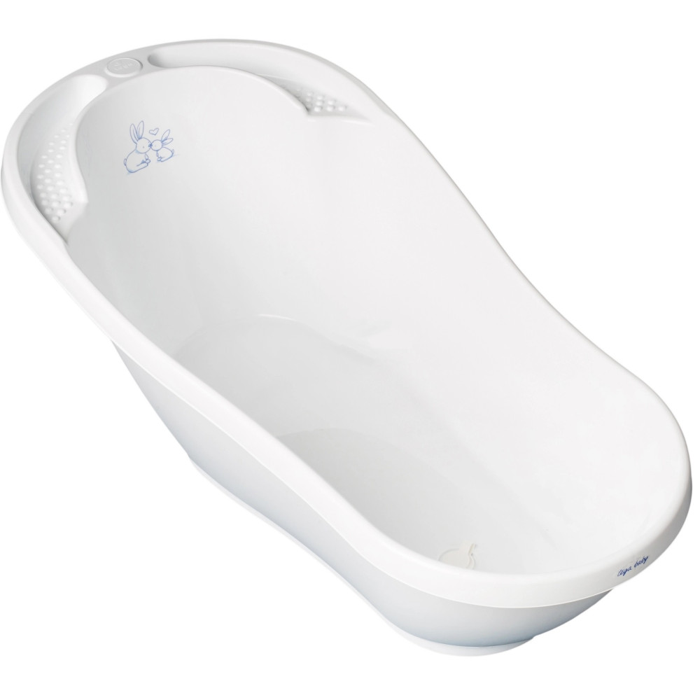Ванночка Tega Baby Кролики зі зливом білий 92см (KR-011-103)