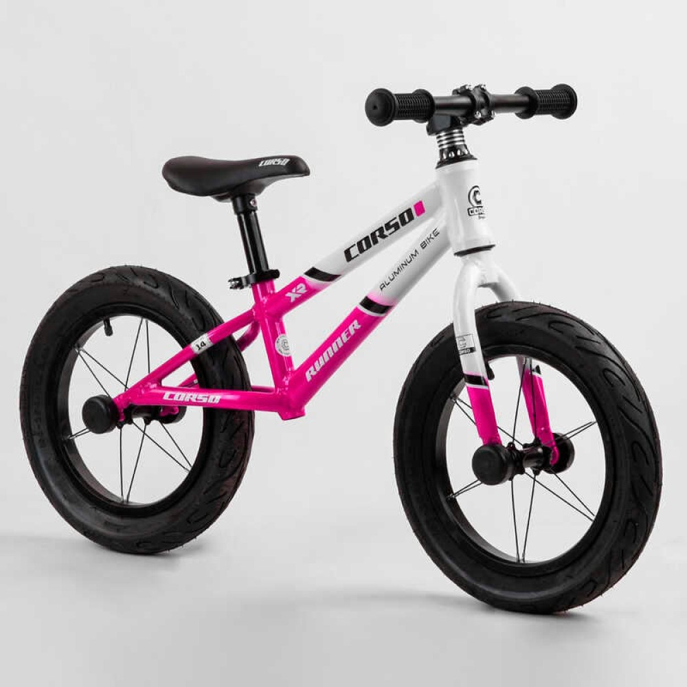 Велобіг 14"CORSO« Runner »21541 (1) алюмінієва рама, колеса надувні гумові, алюмінієві диски, алюмінієвий винос керма