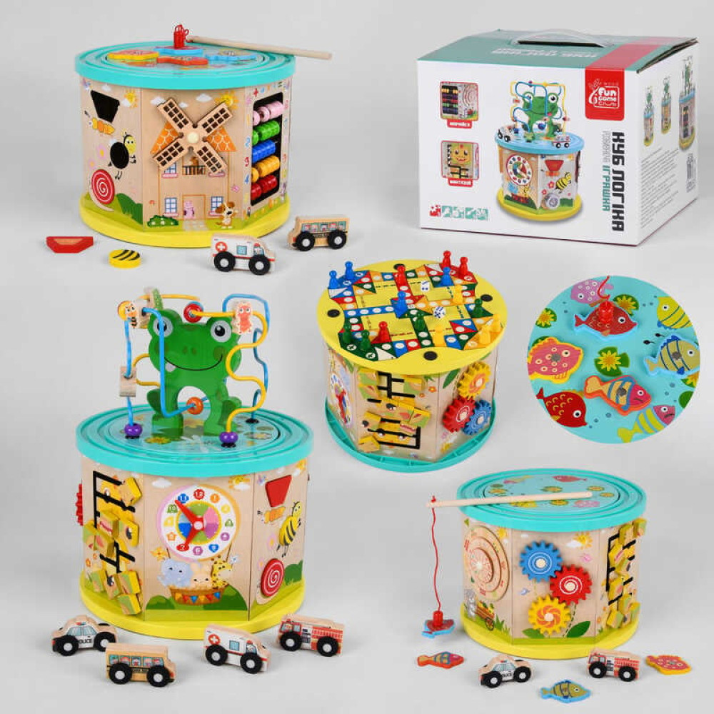 гр Дерев'яний логічний куб 49679 (6) "4FUN Game Club wood", в коробці