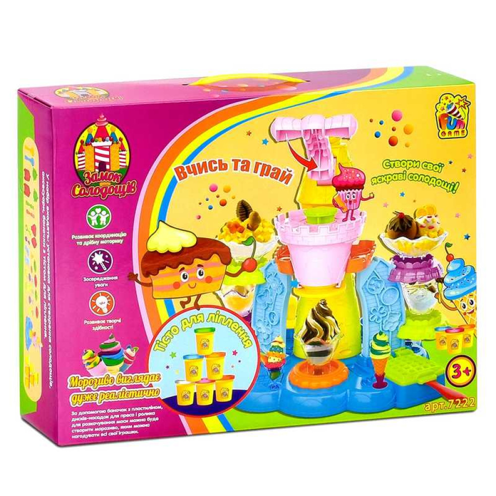 гр Тісто для ліплення 7222 "Замок солодощів" (12) в коробці "4FUN Game Club"