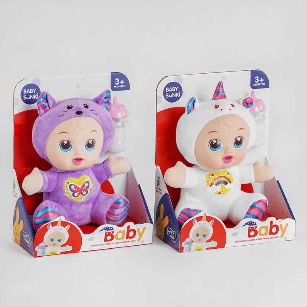 Пупс музичний 1853-1 /2 (48) 2 види, м'якотілий, в коробці