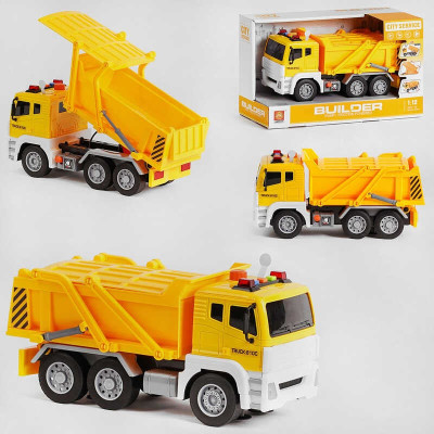 Спецтехніка WY 810 C (18) "Самоскид", підсвічування, звуки, інерція, відкидна кришка, в коробці Спецтехніка WY 810 C (18) "Самоскид", підсвічування, звуки, інерція, відкидна кришка, в коробці
