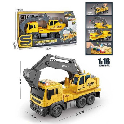Спецтехніка JS 103 /103A (36/2) "Екскаватор", 2 кольори, звук, світло, інерція, помповий механізм, в коробці