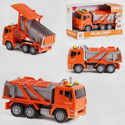 Спецтехніка WY 810 D (18) "Самоскид", підсвічування, звуки, інерція, відкидна кришка, в коробці