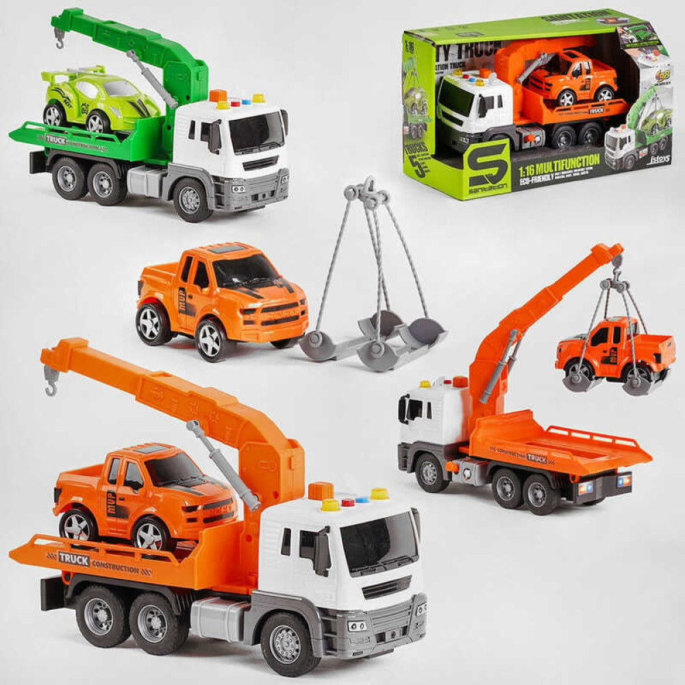 Евакуатор JS 106 /106B (36/2) 2 кольори, звук, світло, інерція, помповий механізм, в коробці