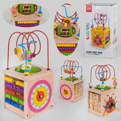 гр Дерев'яний логічний куб 95003 (6) "4FUN Game Club wood" в коробці