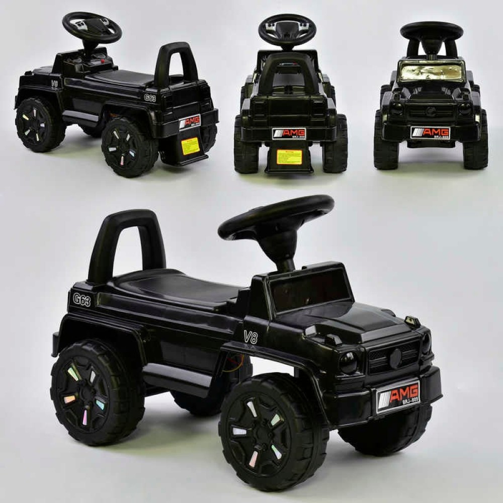 Машина-Толокар V-10009 JOY (4) колір ЧОРНИЙ, РОСІЙСЬКІ ПІСНІ, СВІТЛОВІ ефекти, багажник